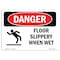 Signmission OSHA Sign, Floor Slippery When Wet, 24in X 18in Plastic, 24" W, 18" H, Lndscp, OS-DS-P-1824-L-1261 OS-DS-P-1824-L-1261 - alternate 1